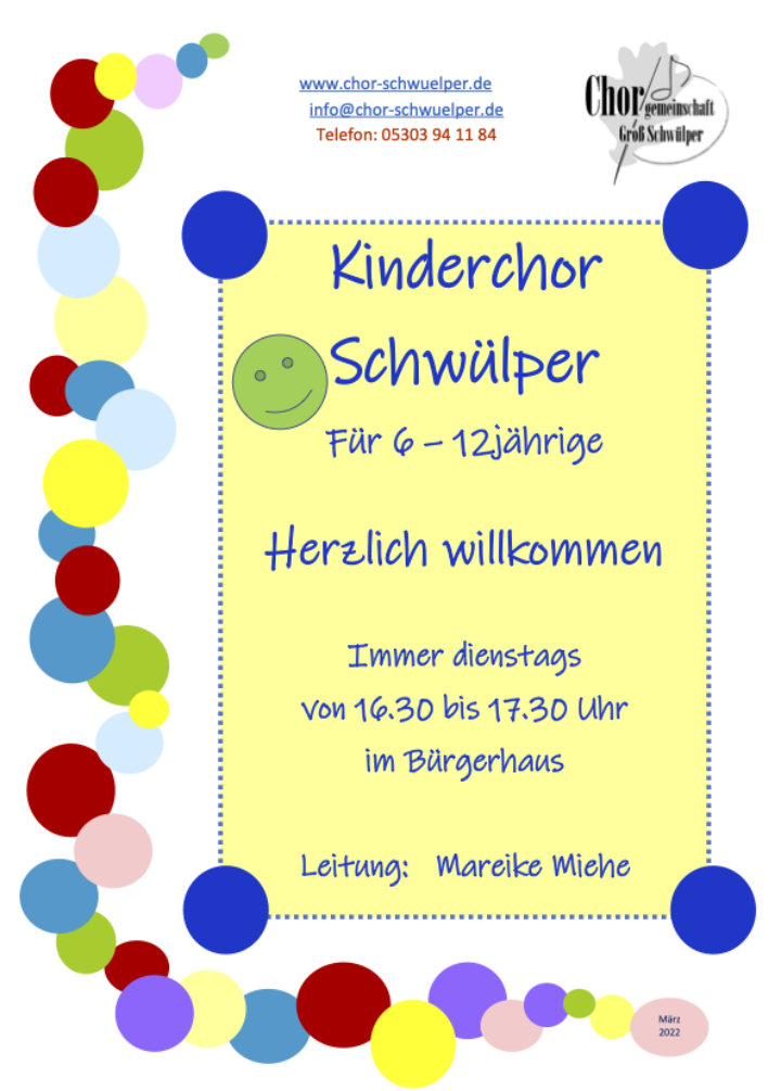 2022 10 03 Plakat Kinderchor