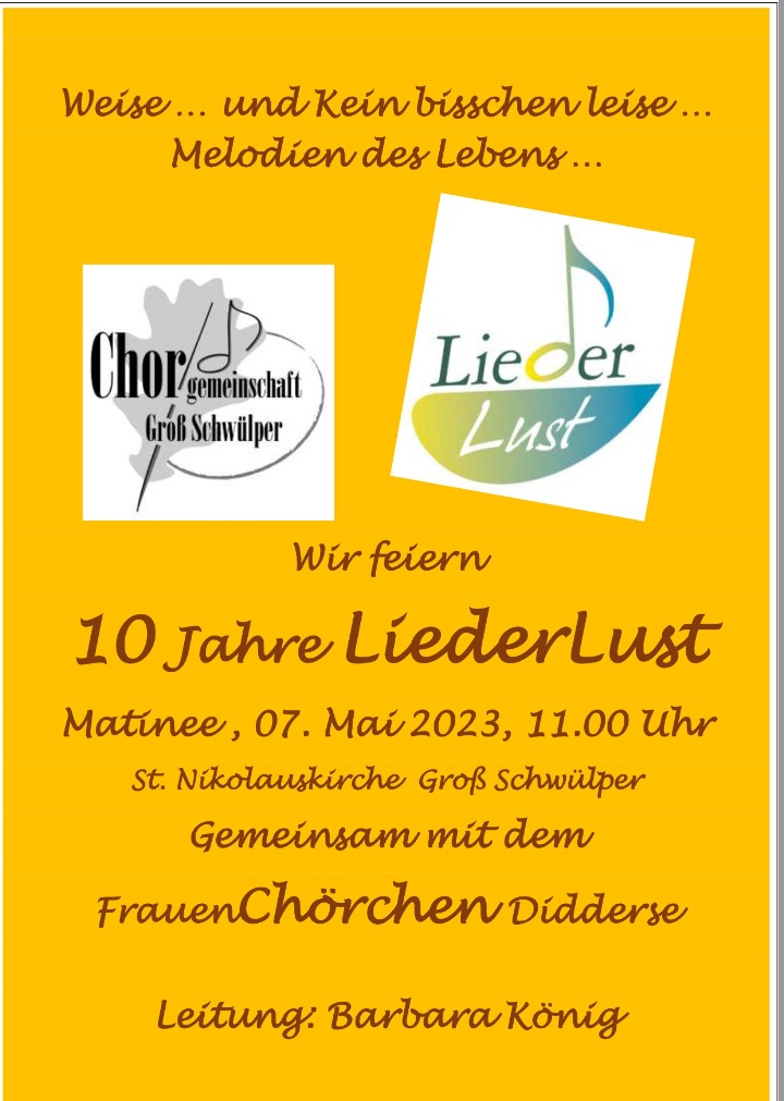 2023 07 05 LiederLust 10 Jahre Plakat