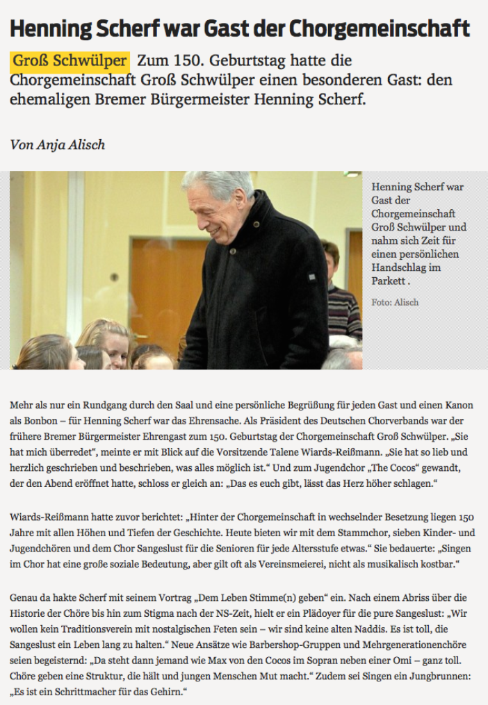 Gifhorner Rundschau vom 24.02.2014